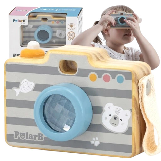 Дерев'яний фотоапарат Viga PolarB з калейдоскопом 44034 (6971608440342) - зображення 9