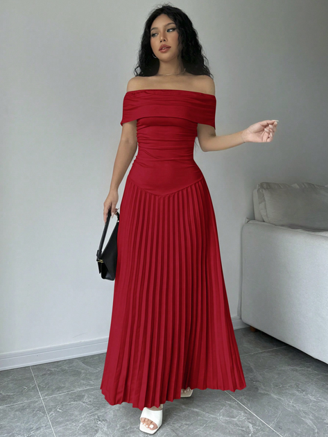 Акція на Сукня літня жіноча Shein GD-00228045 S Червона від Rozetka