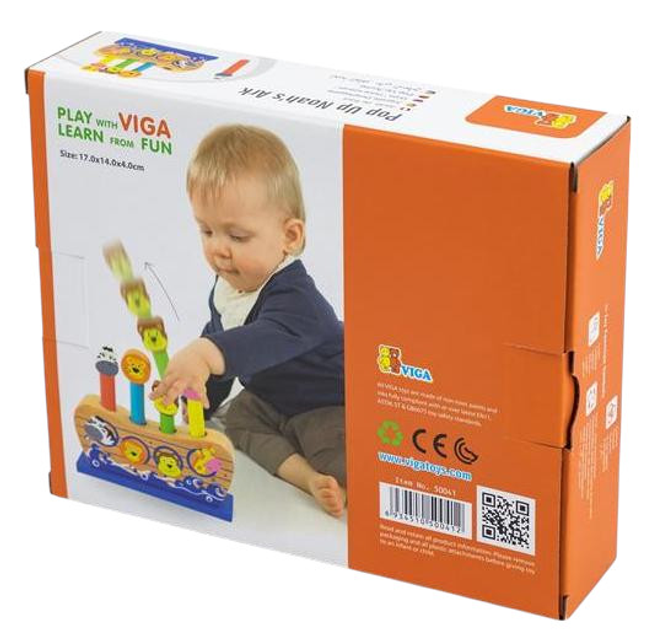 Забавка дерев'яна Viga Стрибаючі звірята 50041 (6934510500412) - зображення 7