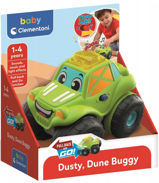 Samochodzik Clementoni Baby Dusty, Dune Buggy 17545 (8005125175451) - obraz 1