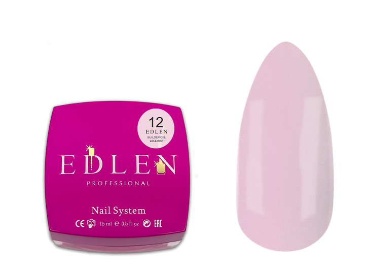 Гель для наращивания ногтей Edlen Builder Gel Lollipop 15 мл № 12 - Фото 1 Гель для наращивания ногтей Edlen Builder Gel Lollipop 15 мл № 12 - изображение 1