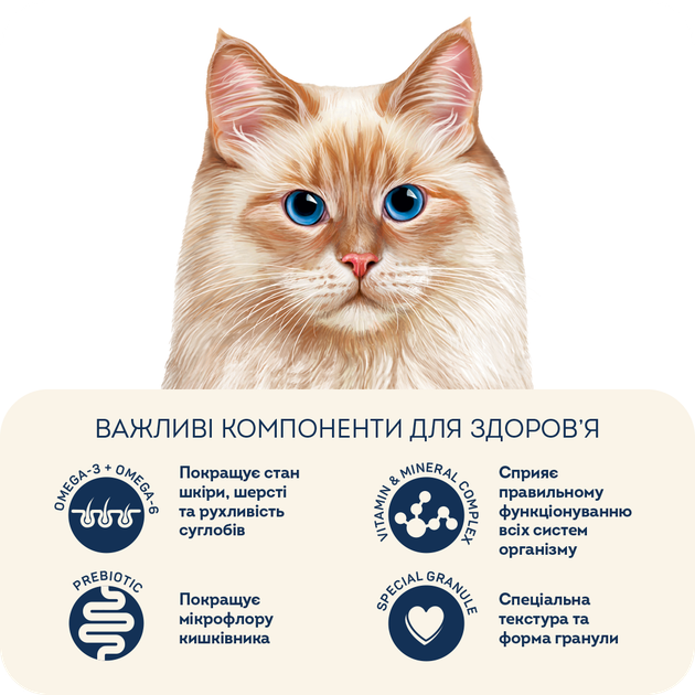 Сухий корм для стерилізованих/кастрованих дорослих котів із чутливим травленням Ягнятина та лосось With sensitive digestion. For sterilised/neutered, 200 г Арт. 3188002 - зображення 5