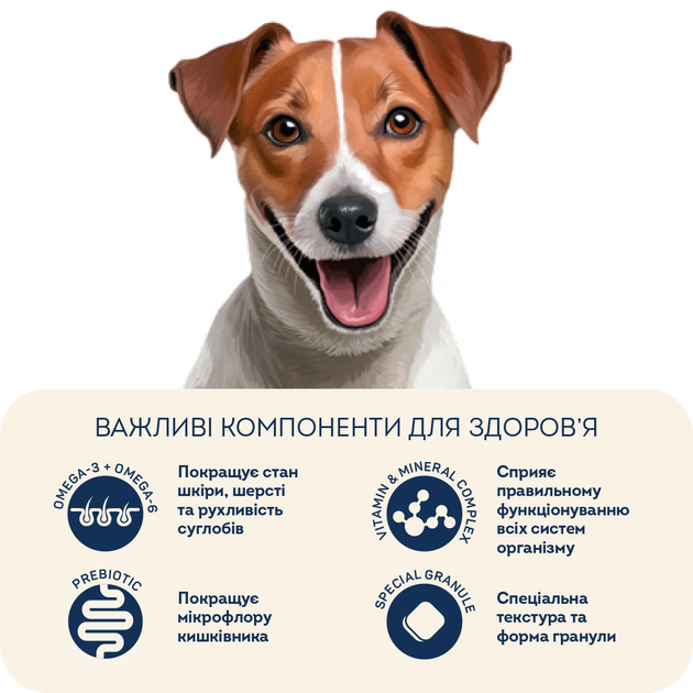 Низькозерновий сухий корм для активних дорослих собак та юніорів малих порід Ягнятина та рис Low-grain For active adult and junior, 300 г Арт. 1047030 - зображення 5
