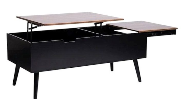 Stolik kawowy HOMLA ANZABI z podnoszonym blatem 105 x 50.5 x 43.5 cm brązowy (5906496712067) - obraz 3