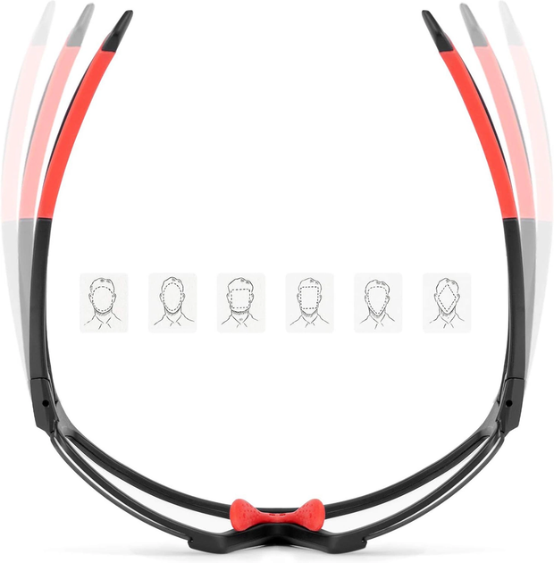 Окуляри велосипедні Rockbros SP216BK Black-Red (5907769362316) - зображення 2