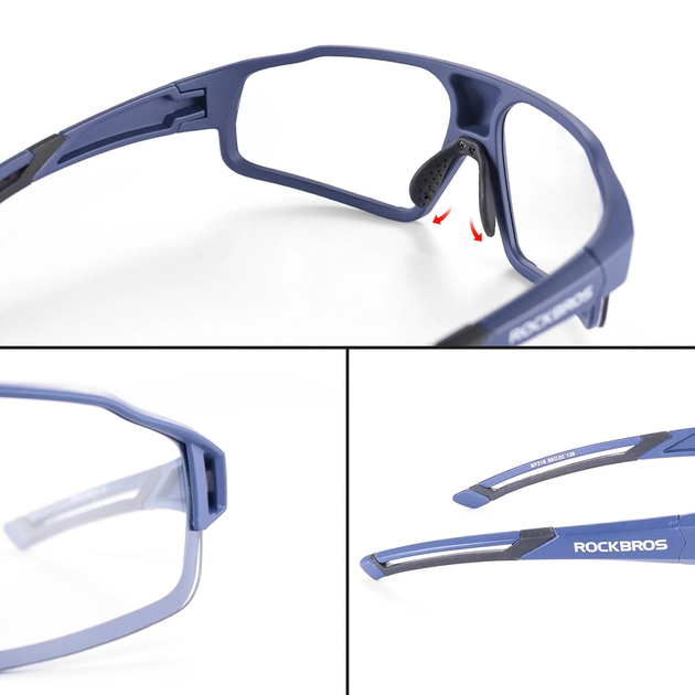 Окуляри велосипедні Rockbros SP216BL Blue (5907769362309) - зображення 4