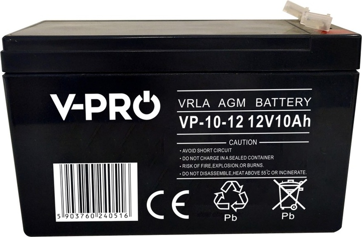 Akumulator Volt Polska AGM VPRO 12V 10 Ah (6AKUAGM010) - obraz 1