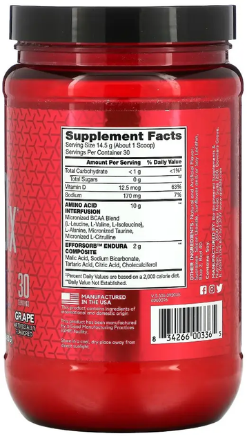 Аминокислоты BSN (USA) Amino X, 435 г., Лохина - изображение 2