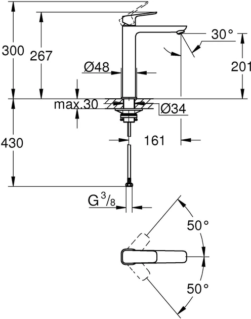 Змішувач для раковин-чаш XL-розміру Grohe Cubeo (1017290000) - изображение 6