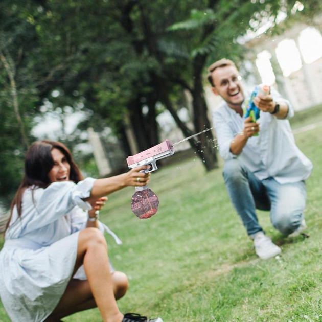 Водяний пістолет UKBOO акумуляторний електричний Water Gun Glock, 2 обойми, рожевий ( LK-1- P) - зображення 9