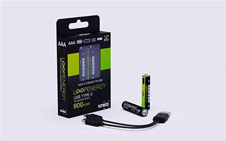 Akumulator Verico Loop Energy 4xAAA 600 mAh USB Type-C (1UDBT-A2WEBC-NN) - obraz 2