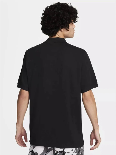 Поло довге чоловіче Nike M Nk Club Ss Polo Pique FN3894-010 XL Чорне (196974945789) - зображення 2