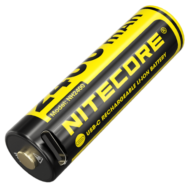Комплект акумуляторів AA Nitecore NH2400 1,5V (2400 mAh, USB Type-C), захищений (4 шт, кабель) - зображення 2
