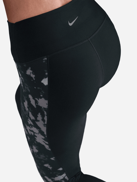 Legginsy sportowe damskie 7/8 z wysokim stanem Nike W Nk One Df Hr 7/8 Tight Aop HJ1103-010 XL Czarne (197602843941) - obraz 3