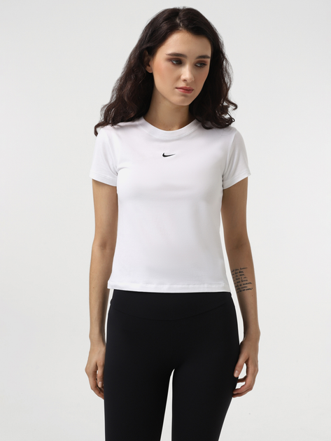 Koszulka damska Nike W Nsw Nk Chll Knt Md Crp FV5508-100 L Biała (197594260856) - obraz 1