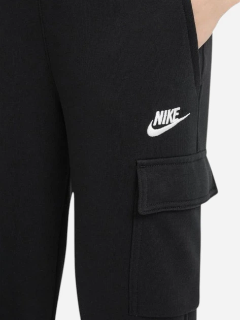 Дитячі теплі спортивні штани-джоггери для хлопчика Nike K Nsw Club Flc Crgo Pnt Lbr FD3012-010 122-128 XS Чорні (196607242742) - зображення 3