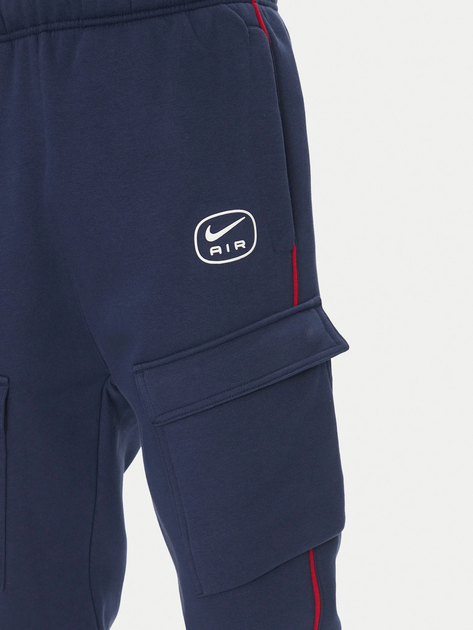 Спортивні штани чоловічі Nike M Nsw Sw Air Cargo Pant Flc Bb HM0180-411 L Темно-сині (197861866057) - зображення 5