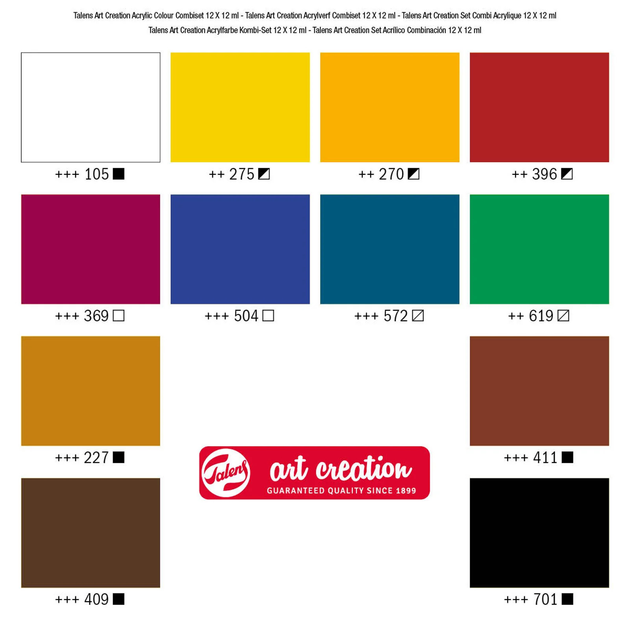 Набір для малювання Talens Art Creation Acrylic Colour Combiset 12 x 12 мл (8712079298708) - зображення 4