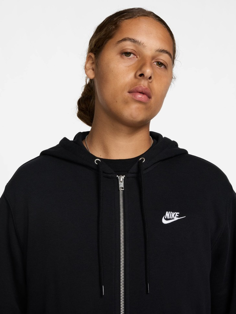 Толстовка на блискавці чоловіча Nike M Nk Club Ft Fz Hoodie FN3884-010 S Чорна (197593339324) - зображення 4
