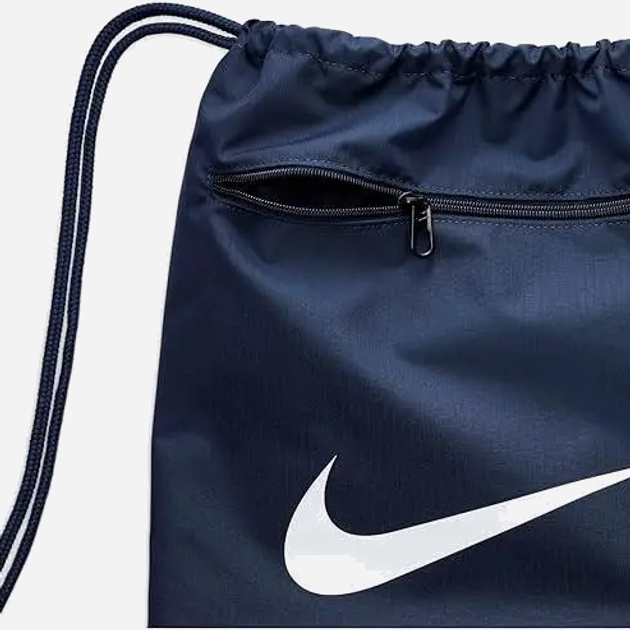 Рюкзак чоловічий спортивний 18 л вміщує формат А4 Nike Nk Brsla Drawstrng DM3978-410 Темно-синій (195244773930) - зображення 5