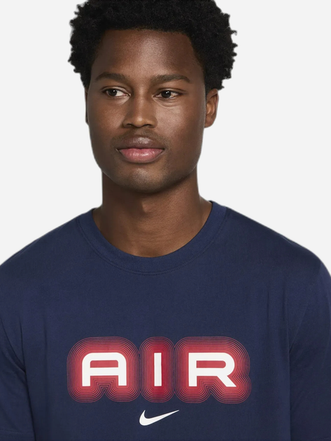 Футболка бавовняна довга чоловіча Nike M Nsw Sw Air Graphic Tee HM0185-411 L Темно-синя (197861859066) - зображення 4