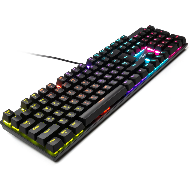 Клавиатура Vinga KBGM-100 LED Blue Switch USB Black (KBGM-100 Black) - изображение 2
