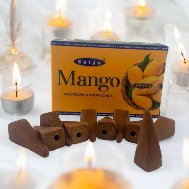Mango Backflow Dhoop Cone (Манго) пахощі, що стеляться 1 упаковка 03769 - Фото 1 Mango Backflow Dhoop Cone (Манго) пахощі, що стеляться 1 упаковка 03769 - изображение 1