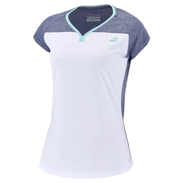Футболка детская Babolat PLAY CAP SLEEVE TOP GIRL WHITE/BLUE HEATHER (6-8) 3GTE011-1079 6-8 - изображение 3