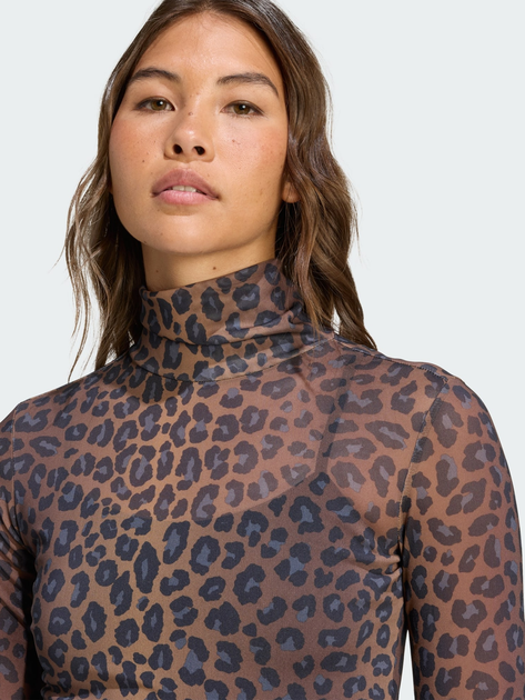 Гольф-водолазка жіноча Adidas Originals Leopard JW2772 XL Коричнева (4068811953812) - зображення 4