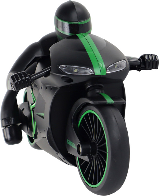 Motocykl zdalnie sterowany Lean Toys RC Racer 20 km/h czarno-zielony (2133) (5905323218888) - obraz 4