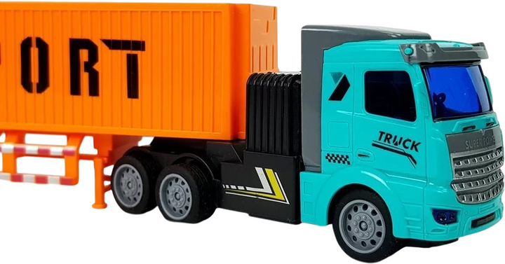 Ciężarówka dostawcza zdalnie sterowana Lean Toys 27 MHz 1:48 Pomarańczowa (9083) (5904204750967) - obraz 4