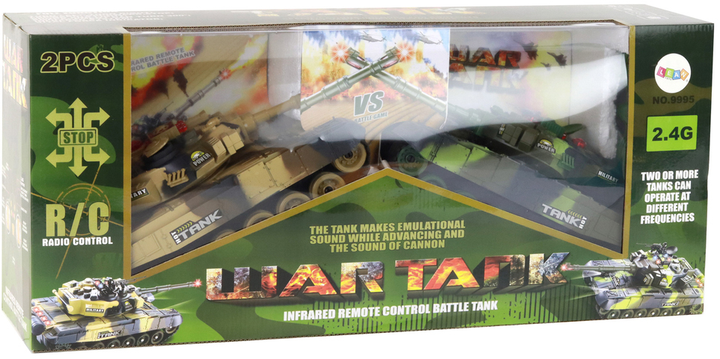 Zestaw czołgów bojowych zdalnie sterowanych Lean Toys RC Battle Infrared 2 szt (393) (5905884458273) - obraz 3