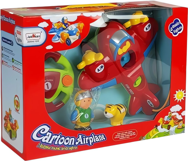 Samolot zdalnie sterowany Lean Toys z pilotem i figurką tygrysa 21x20 cm (4870) (5907625586993) - obraz 1