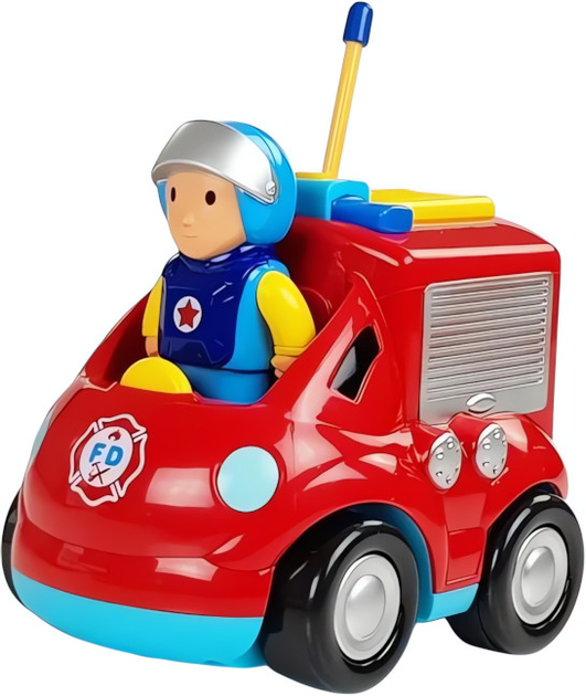 Auto zdalnie sterowane Lean Toys Straż pożarna z kierowcą Czerwone (4866) (5907625586955) - obraz 3