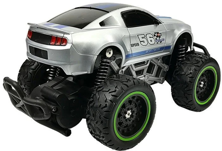 Машинка на радіокеруванні Lean Toys з високими колесами 6.5 км/год Срібляста (6662) (5904665996577) - зображення 4