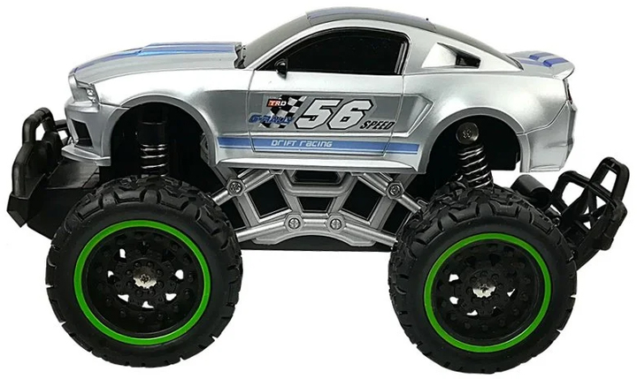 Машинка на радіокеруванні Lean Toys з високими колесами 6.5 км/год Срібляста (6662) (5904665996577) - зображення 5