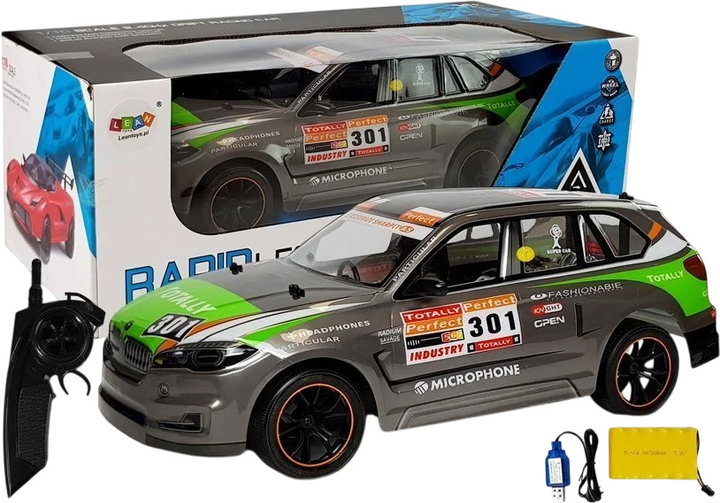 Машинка на радіокеруванні Lean Toys 1:10 2.4G Сіра (6760) (5904665996645) - зображення 3