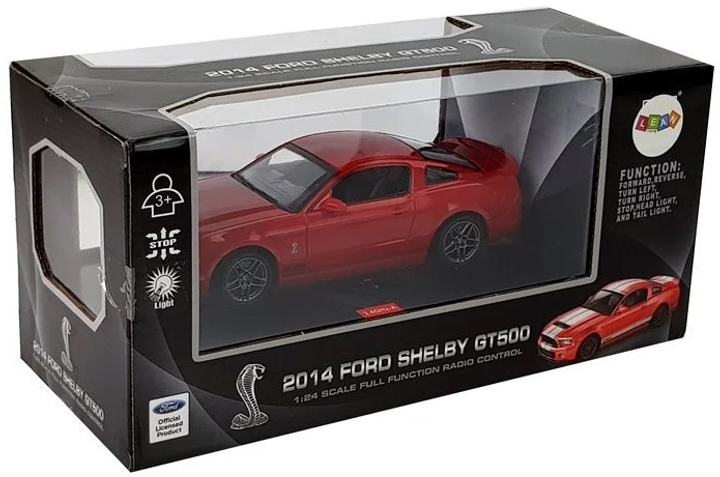 Машинка на радіокеруванні Lean Toys Ford Shelby GT500 7.5 км/год 2.4 G Червона (7150) (5905323211094) - зображення 1
