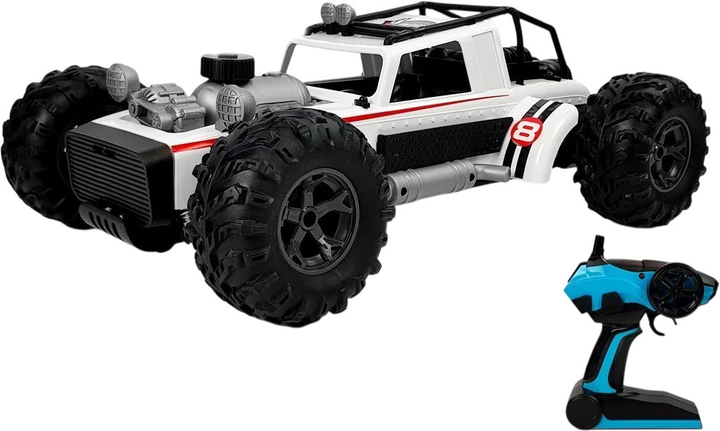 Auto terenowe zdalnie sterowane Lean Toys Buggy z parą wodną 1:12 2.4G 20 km/h Białe (7733) (5903802453232) - obraz 3