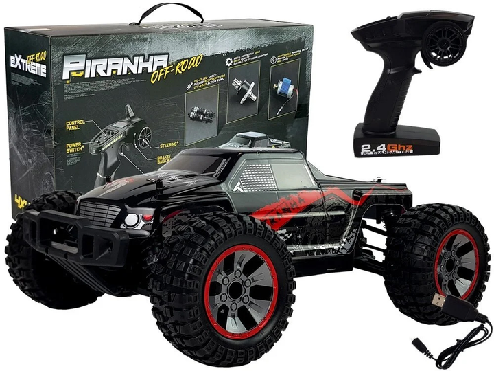 Auto terenowe zdalnie sterowane Lean Toys Off-road 1:10 40 km/h Czarne (8422) (5903802458114) - obraz 2