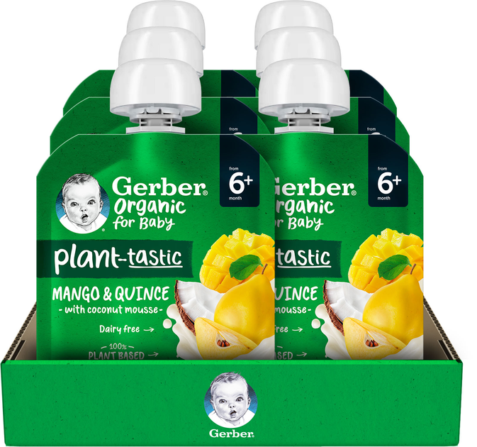 Пюре Gerber Organic з Манго-Айвою та Кокосовим мусом для дітей із 6 місяців 80 г (8445290773395) - зображення 3