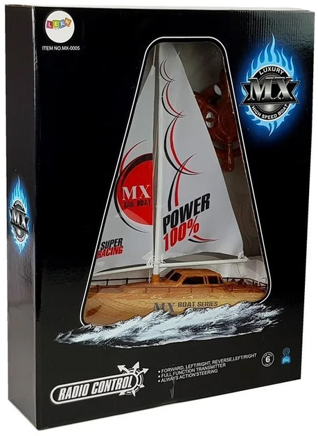 Łódź-żaglówka zdalnie sterowana Lean Toys 27 MHz 15 km/h (9103) (5904204751162) - obraz 1