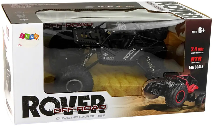 Машинка на радіокеруванні Lean Toys Rover 1:16 чорна (14758) (5905515352215) - зображення 1