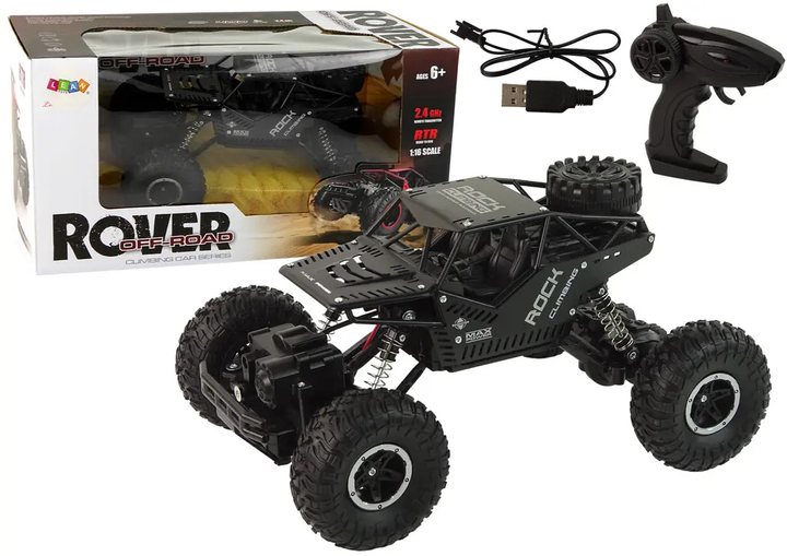 Машинка на радіокеруванні Lean Toys Rover 1:16 чорна (14758) (5905515352215) - зображення 2