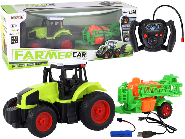Traktor zdalnie sterowany Lean Toys z opryskiwaczem 1:16 Zielony (16159) (5905679077078) - obraz 2