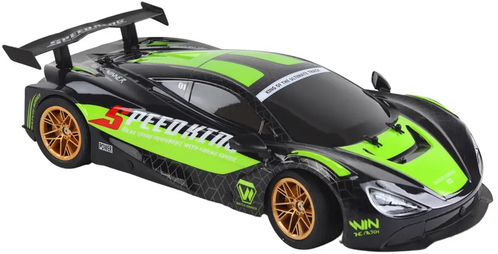 Auto zdalnie sterowane Lean Toys Speed Race 1:10 Zielono-czarne (17359) (5905991002253) - obraz 3