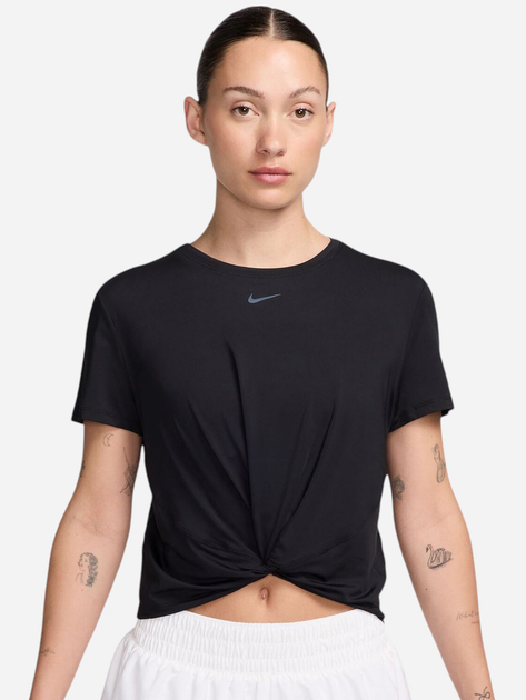 Спортивна футболка жіноча Nike W Nk One Classic Twst Ss HJ1054-010 S Чорна (197602849059) - зображення 1
