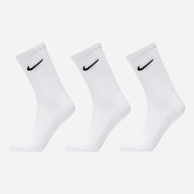 Набор мужских носков высоких хлопковых Nike U Nk V Cush Crew 3P Value 108 SX4508-101 L 3 пары Белый (685068095436) - Фото 1 Набор мужских носков высоких хлопковых Nike U Nk V Cush Crew 3P Value 108 SX4508-101 L 3 пары Белый (685068095436) - изображение 1