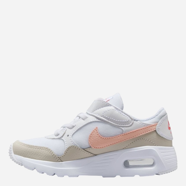 Buty sportowe dziecięce dla dziewczynki z białą podeszwą Nike Air Max Sc (Psv) CZ5356-122 28.5 Biały/Brązowy - obraz 3