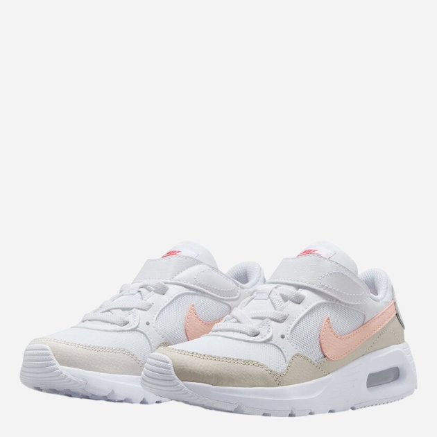 Buty sportowe dziecięce dla dziewczynki z białą podeszwą Nike Air Max Sc (Psv) CZ5356-122 28 Biały/Brązowy - obraz 2